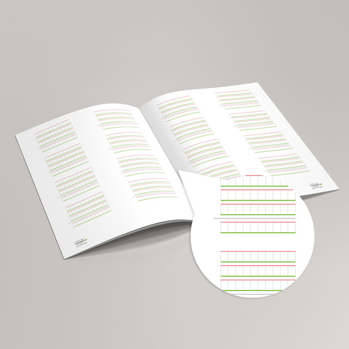 Rechenheft Karogröße 2 Addition // Liniatur der Leichtigkeit